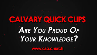 Are You Proud Of Your Knowledge?