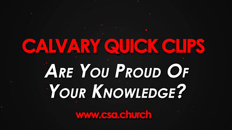 Are You Proud Of Your Knowledge?