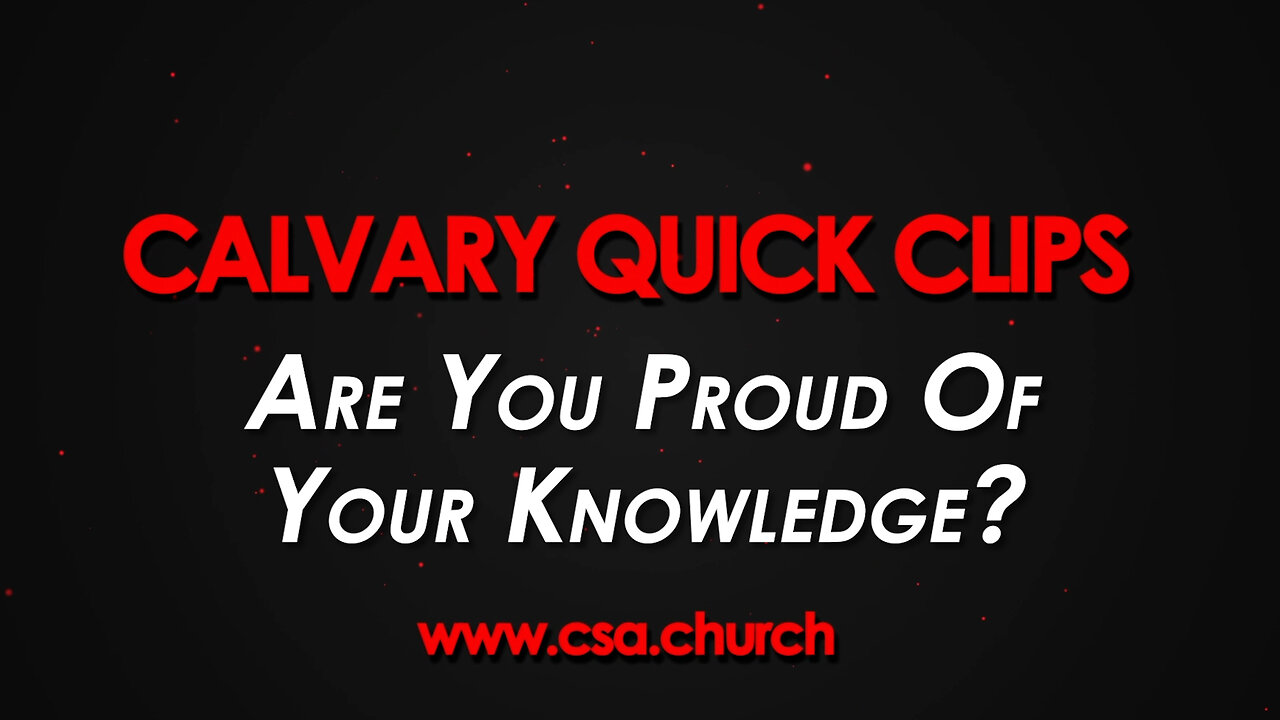 Are You Proud Of Your Knowledge?