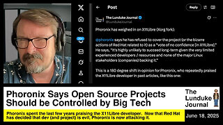 Phoronix Suggests Open Source Projects Should be Controlled by Big Tech