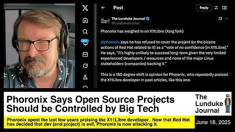 Phoronix Suggests Open Source Projects Should be Controlled by Big Tech