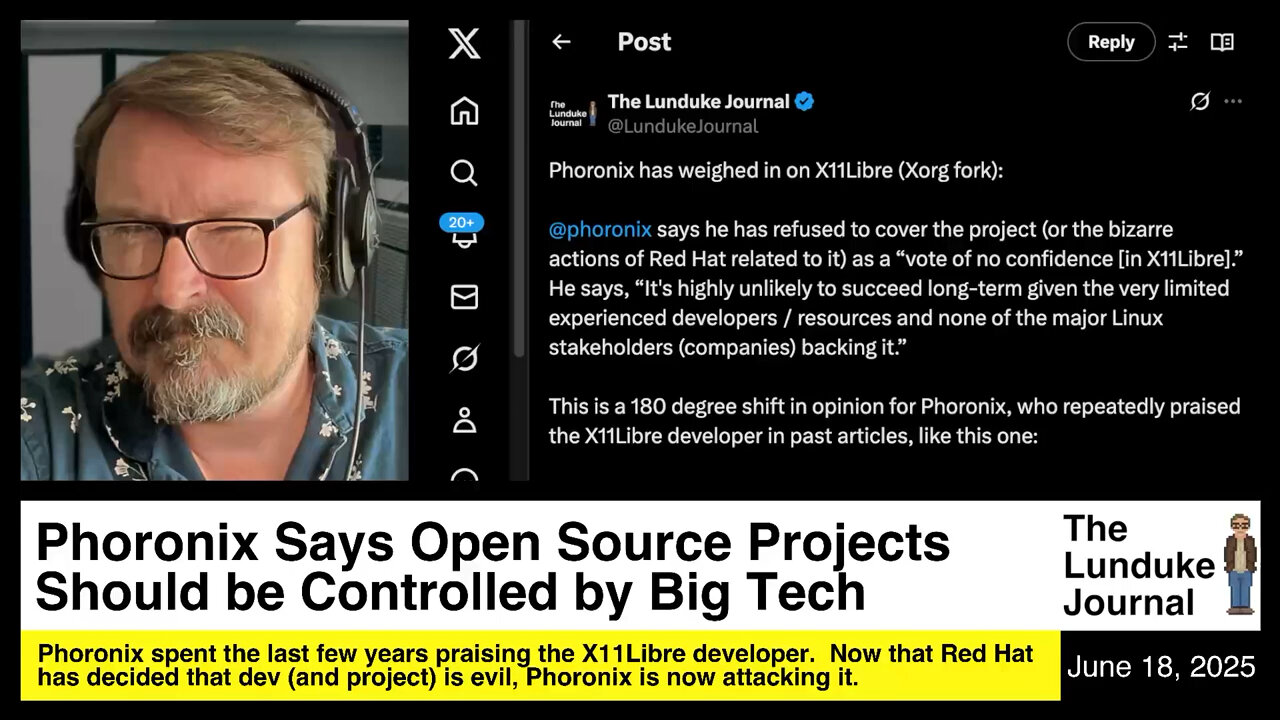 Phoronix Suggests Open Source Projects Should be Controlled by Big Tech