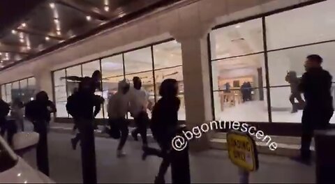 Violent riots morphs into looting in DTLA