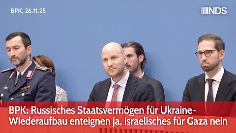 BPK: Russisches Staatsvermögen für Ukraine-Wiederaufbau enteignen ja, israelisches für Gaza nein
