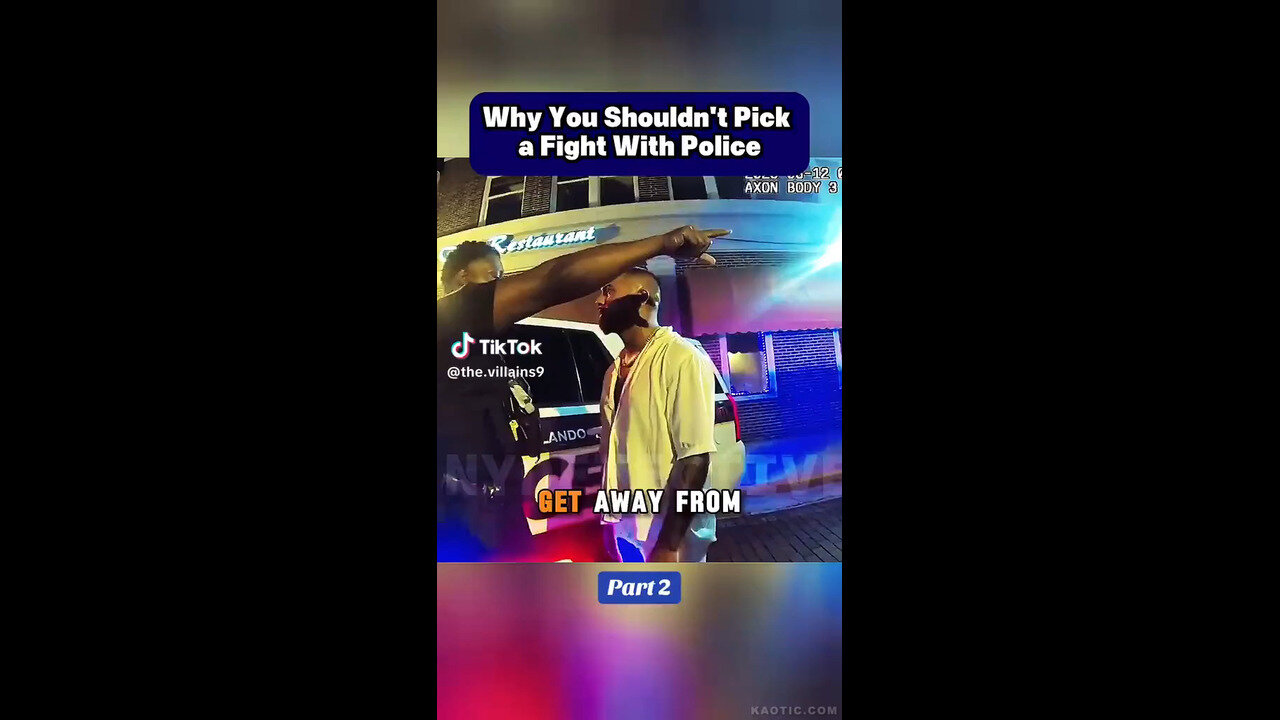 Angry Black Man Picks a Fight with a Cop