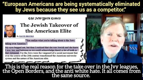 DR. DAVID DUKE: “EUROPEAN AMERICANS ARE BEING SYSTEMATICALLY ELIMINATED BY JEWS..." ✡️