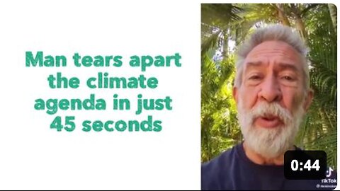 Man tears apart the climate agenda in just 45 seconds