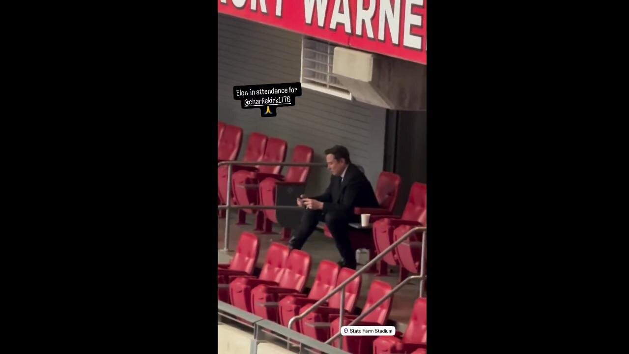 🔥BREAKING: Elon Musk is in attendance at today's Memorial services for Charlie Kirk.