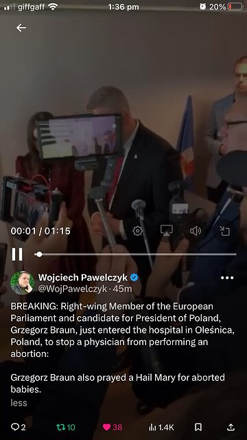 In polish MP Grzegorz Braun praying at the hoapotal where the abortionists kill babies up to birth