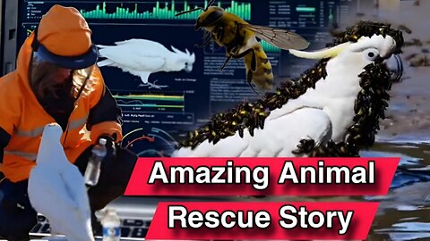 White Cockatoo Attacked by Bees Rescued by a Brave Team | Amazing Animal Rescue Story