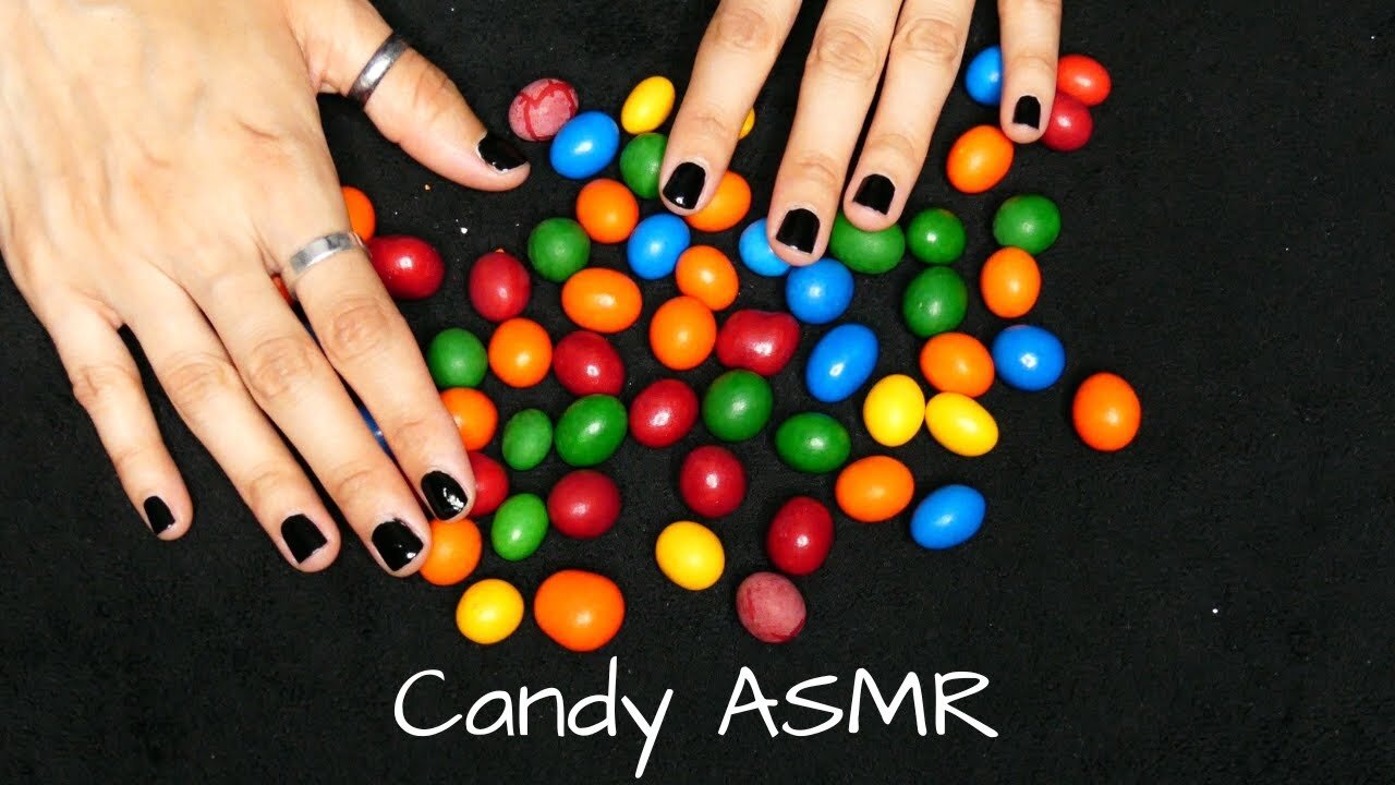 ASMR Candy Sounds🍬🍭 (whispers, crinkles)