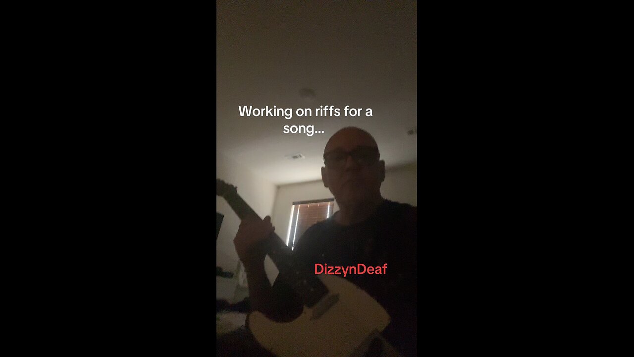 Working on riffs for a new song
