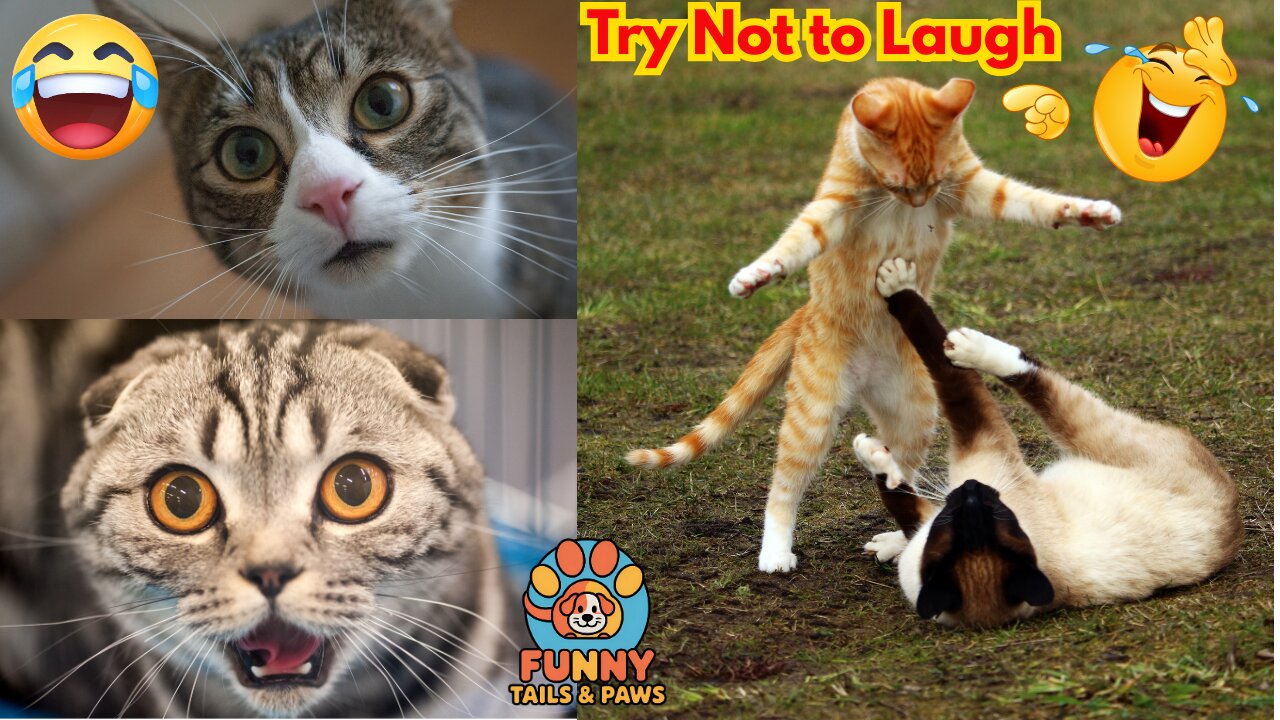 Hilarious Cat Fails Compilation 2025 🐾 | Try Not to Laugh | Funny Tails & Paws