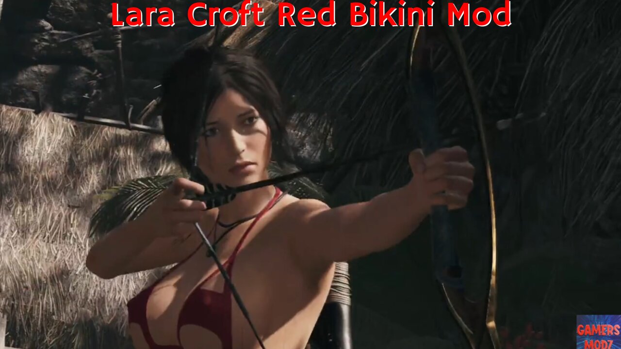Lara Croft Sexy Red Bikini - Shadow of Tomb Raider