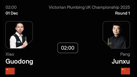 🔴 ถ่ายทอดสดสนุกเกอร์ 🇨🇳 เซียว กั๋วตง VS ผาง จินซี่ 🇨🇳 ศึก ยูเค แชมเปี้ยนชิพ