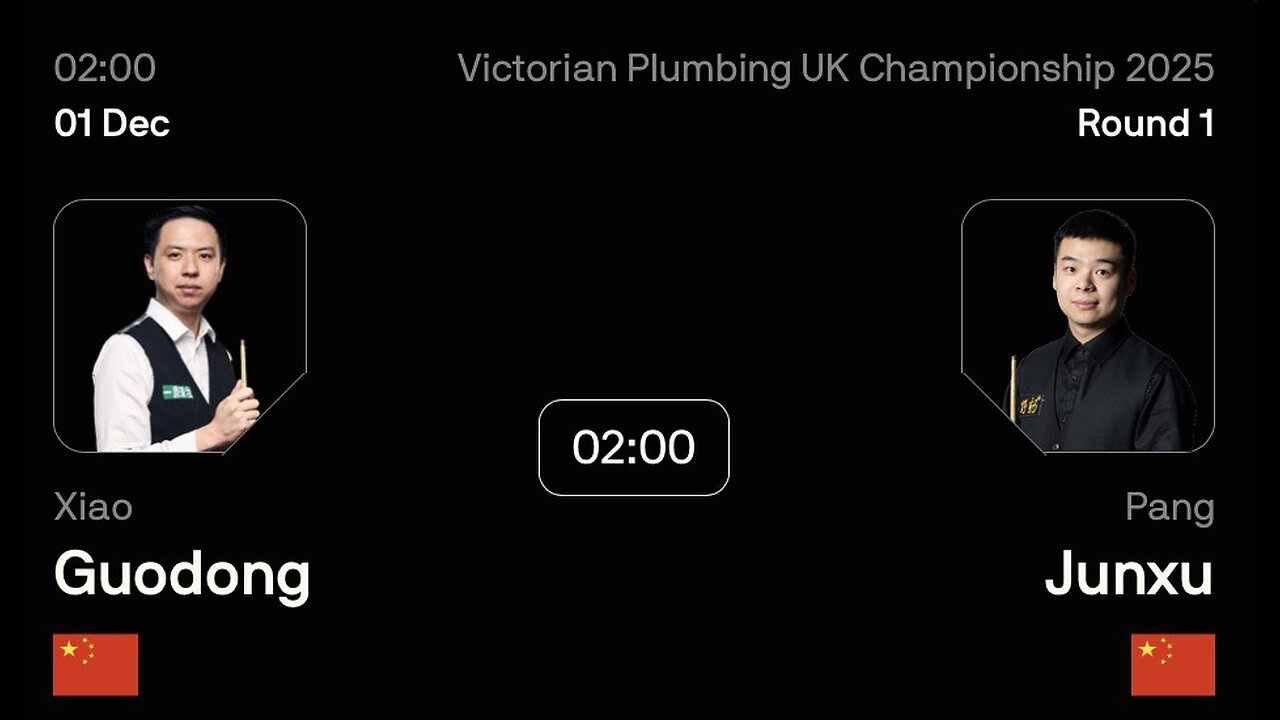 🔴 ถ่ายทอดสดสนุกเกอร์ 🇨🇳 เซียว กั๋วตง VS ผาง จินซี่ 🇨🇳 ศึก ยูเค แชมเปี้ยนชิพ