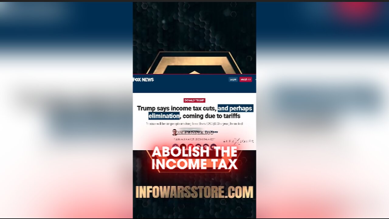 Alex Jones: Trump Trying To Remove Income Tax - 4/28/25