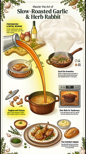 Master The Art of Slow-Roasted Garlic & Herb Rabbit #shorts