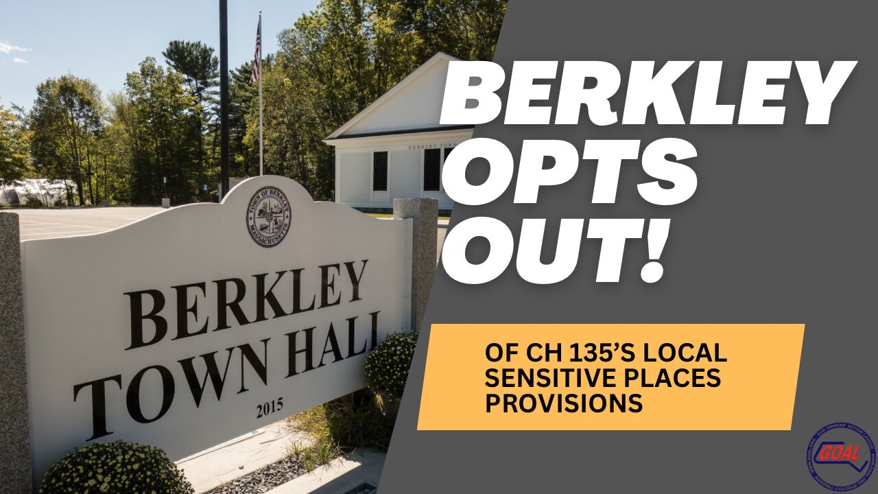 Berkley Opts Out of Part of Ch 135, your Town can too!
