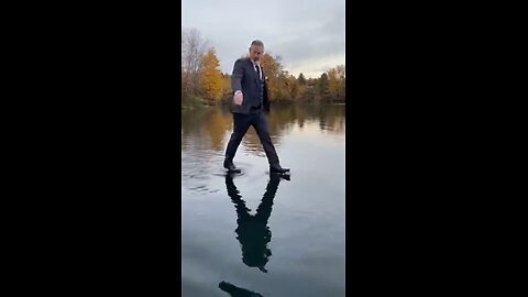 Man walks on water