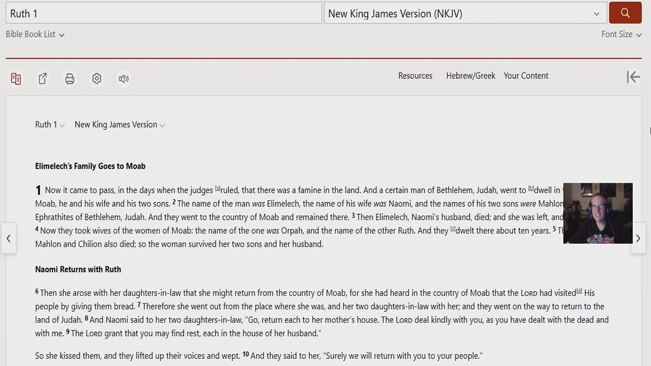 Book of Ruth NKJV (Joshzilla89 Bible Reading)