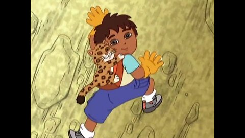 Go Diego Go Diego and Baby Jaguar Climbing a Pyramid