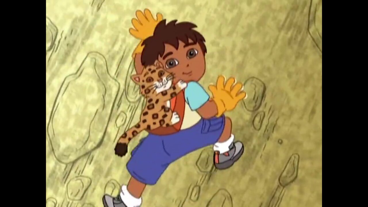 Go Diego Go Diego and Baby Jaguar Climbing a Pyramid