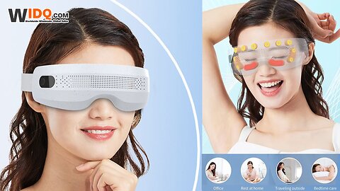 👀 Relax & Recharge! 3D Bluetooth Heated Eye Massager 😎