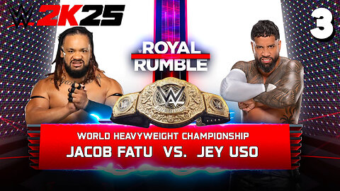 WWE 2K25 WWE World Heavyweight Championship - Jacob Fatu vs Jey Uso.