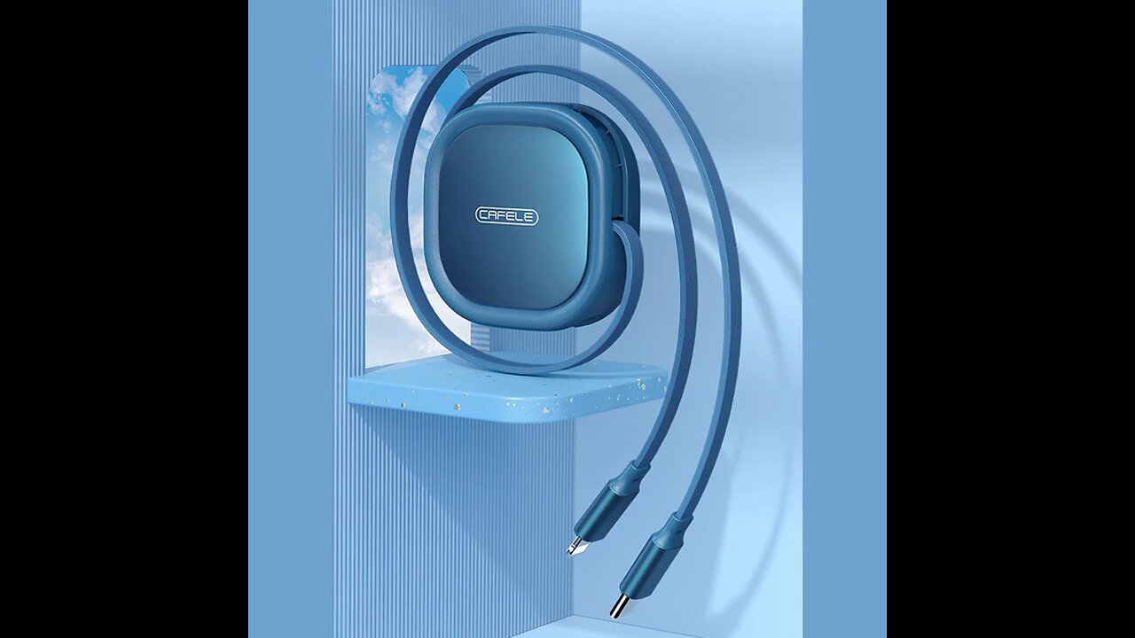 Portable PD20W Fast Charging Charging Cable, with Adjustable Length and Storage Box (2 Cables)