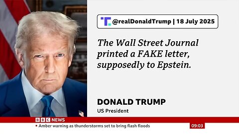 Trump sues Murdoch and Wall Street Journal for $10bn over Epstein article