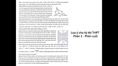 Các câu "gài bẫy" cho môn Toán THPT theo chương trình mới của Bộ Giáo Dục và Đào Tạo (Phần 3)