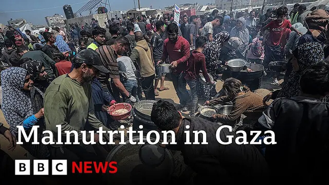 Malnutrition rises in Gaza as Israeli blockade enters third month | BBC News