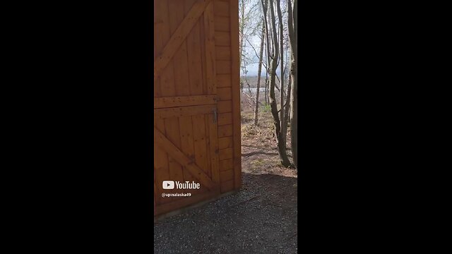 Luxury Outhouse #Subscribe #Upinalaska #Alaska #Hiking #Camping #Outdoors #Cabin #fyp #ASMR #DJI