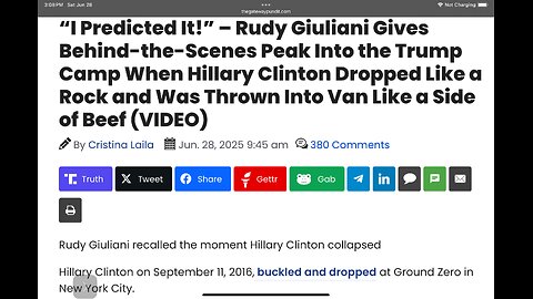 Hillary Clinton Dropped Like a Rock and Was Thrown Into Van Like a Side of Beef
