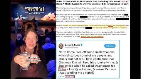 "People thought I was crazy when I said president 'Biden' was wearing a mask" - (See Epstein Files) 2/11/26
