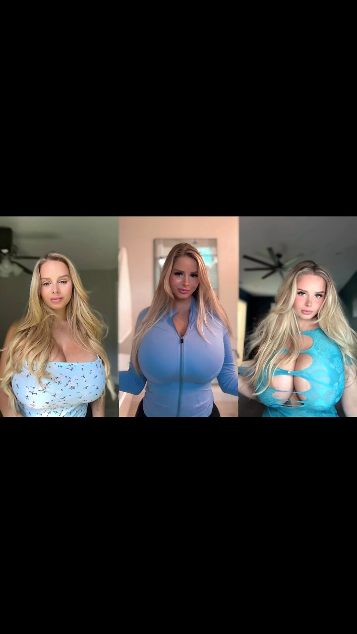 Unthinkable blue fashion statement by speechless model Flirtygemini aka Curvygem