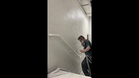 Painting the stair well!