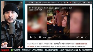 Drunk Lady GETS ROCKED By Dude, DONT PUT YOUR HANDS ON PEOPLE | Tim Pool