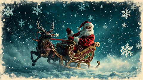 Santa’s Surprise - Golden Age Christmas Cartoon Portrait Format