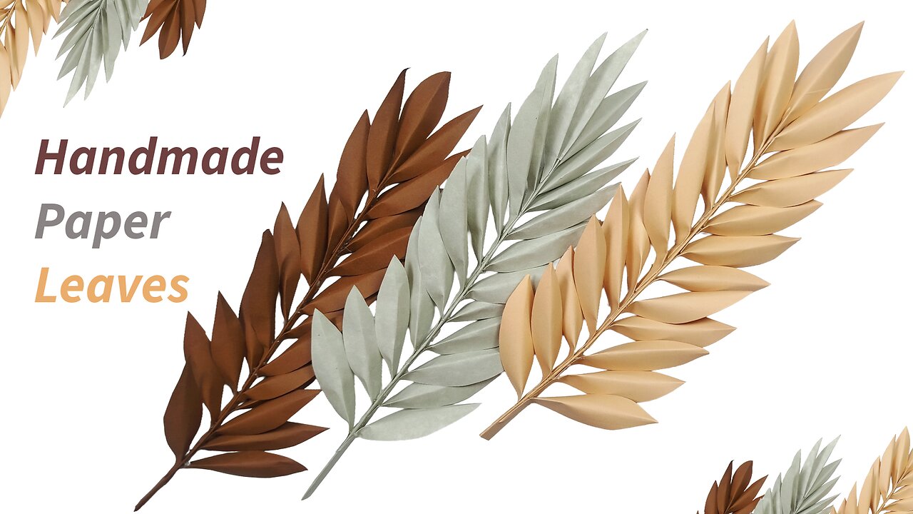 DIY Handmade Paper Leaves | Easy Paper Craft Tutorial