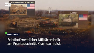 Friedhof westlicher Militärtechnik am Frontabschnitt Krasnoarmeisk