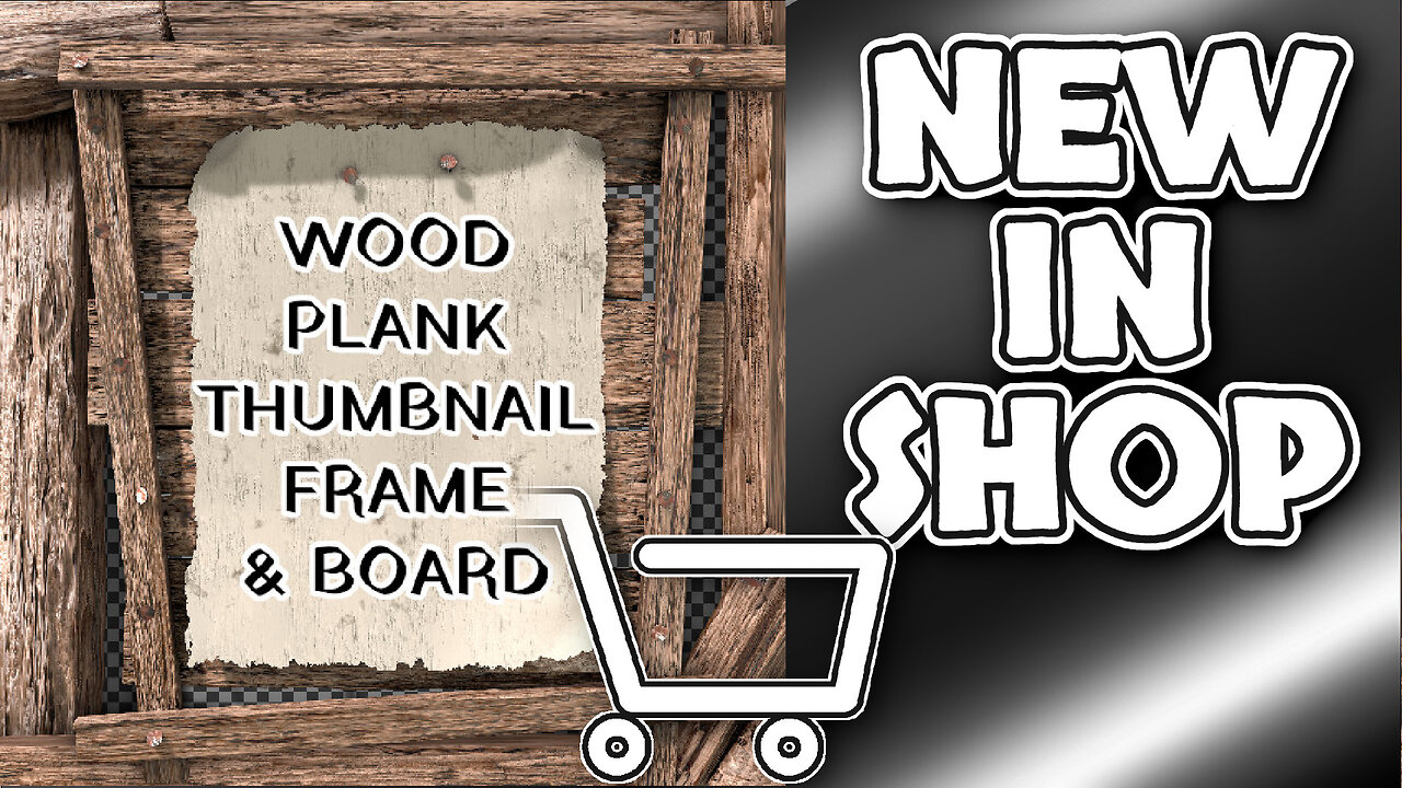 New in Shop ⭐ UHD 4K Wooden Planks Thumbnail Frame and Billboard Stickers
