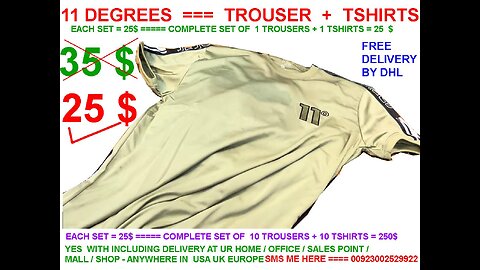 Best Gym track suit 11 degrees ( trouser + tshirts ) set 25$ with including delivery USA UK EUROPE
