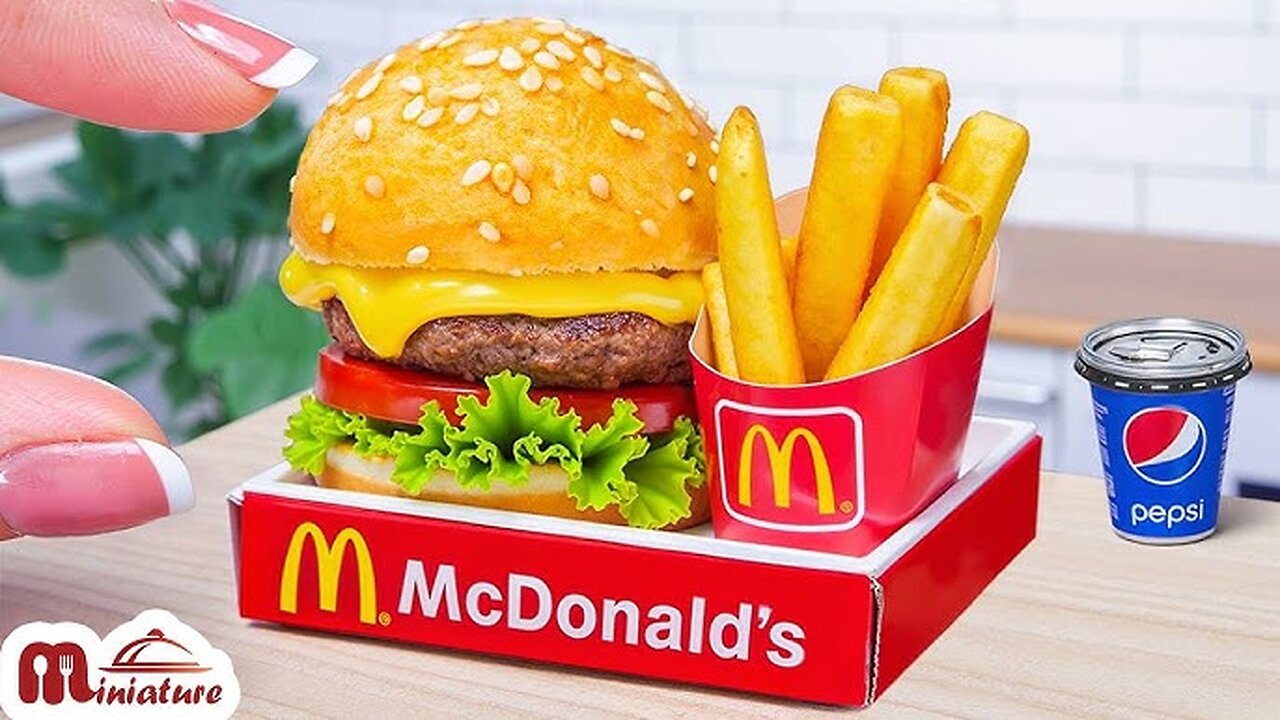 "Mini McDonald’s Big Mac 🍔✨ | So Delicious Tiny Burger Recipe | ASMR Mini Cooking!"