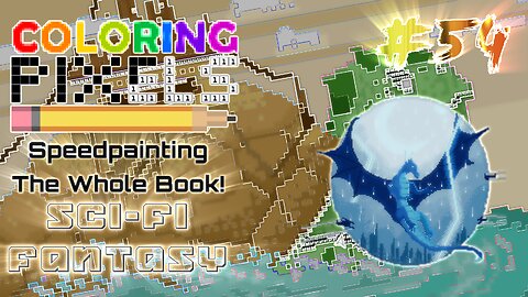 Coloring Pixels - Speedpainting The Whole Book! #54 (Sci-Fi Fantasy)