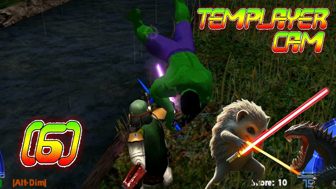 Teaching Skineri how to play Jedi Knight |6| Rancor Tossing + Boss Desann TEMPLAYER🎥 [CZ/EN]