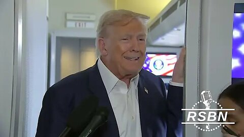 Trump Talks to Press on Air Force One