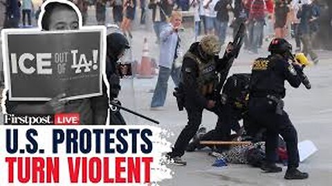 LIVE: Riot Police & Anti-ICE Protesters Clash In LA