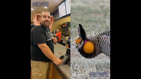 The man's ears are very large. Meanwhile, the chicken has lost its voice.